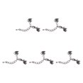 thumbnail image 1 of Unique Bargains 10Set Ribbon Crimp Clamp Ends Lobster Claw Clasps & Chain 6mm Metallic Black for DIY, 1 of 7