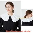 thumbnail image 2 of SUTENGDA Faux Col Détachable Demi-Chemise Blouse Faux Col de Poupée Design à Volants pour Femmes Filles, 2 of 7