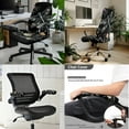 thumbnail image 2 of Xoenoiee Dragonfly Daisy Print Office Chair Cover Set Stretch Desk Chair Covers with Armrest Pad Covers, Removable Computer Chair Slipcovers Waterproof Furniture Protector, Machine Washable, S, 2 of 6