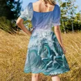 thumbnail image 3 of Vestido sin mangas de caballos de agua para mujer vestidos de dama de honor Verano, 3 of 6