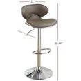 thumbnail image 4 of Regal Faux Leather Adjustable  Bar Stool - Espresso Set of 2, 4 of 9