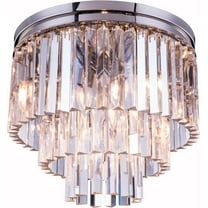 Flush Mount Light Ceiling Fixture SYDNEY 9-Light Polished Nickel Golden  EL-3227