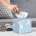 thumbnail image 6 of Sikiie Goose White Flowers Leather Tissue Box Cover Square, tissue box holder - 5.2”x5.2”x5.2”, 6 of 7