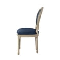 thumbnail image 3 of Rustic Manor Christianna Linen Upholstered Dining Chair, Navy, 3 of 8