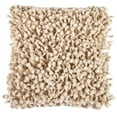 thumbnail image 2 of 18" x 18" Cream Shaggy Polyester and Cotton Pillow-Color:Cream,Style:Contemporary, 2 of 2