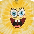 thumbnail image 4 of Spongebob Squarepants Big Face Spongebob Men's Yellow Spiral Wash Crew Neck Short Sleeve T-shirt-XXL, 4 of 5