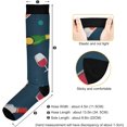 thumbnail image 3 of FREEAMG Patterns Of Wine Glasses and Bottles Compression Socks for Women and Men, 1 Pair, 3 of 7