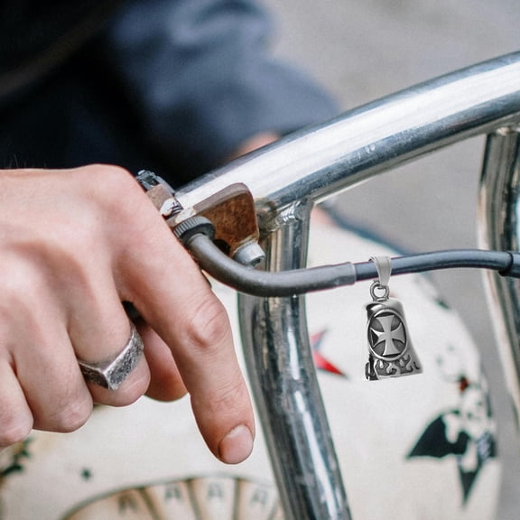 SOPOTUTU Vintage Motorcycle Bell Multi Color Durable Lucky Bell for Road Cycling Safety