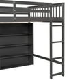 thumbnail image 6 of Loft Bed Full Size, Full Size Loft Bed with 8 Open Storage Shelves and Ladder, Built-in 13" Full Length Guardrail, Full Loft Bed for Teens, Adults, Grey, 6 of 9