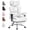 Beige(Adjustable Armrest), variant on edx Executive Home Office Desk Chair, Ergonomic Big Tall High Back with Footrest & Lumbar Support, Reclining Comfy PU Leather Computer Gaming Chair with Swivel Wheels, Height Adjustable, Black