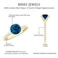 thumbnail image 5 of Rosec Jewels Natural London Blue Topaz Solitaire Engagement Ring - 7 mm - Blue Topaz Diamond Ring - AAA Grade - With Jewelry Box, 10K Yellow Gold, US 12.00, 5 of 9