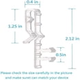 thumbnail image 2 of 16 Pcs Hidden Blind Clips 2 inch Hidden Channel Valance Clips Clear Plastic Valance Retainer Clips for Home Window Blinds, 2 of 4