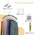 thumbnail image 2 of Carestrong Legging Organizer for Closet, Metal Yoga Pants Hangers 2 Pack w/10 Clips Holds 20 Leggings, Space Saving Hanging Closet Organizer w/Rubber Coated Closet Organizers and Storage, Black, 2 of 8