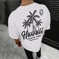 thumbnail image 2 of Huesdet Men Graphic T Shirtss Crewneck Short Sleeve Tee Textured Knit Pullover Tops Graphic Tees Men(White,3XL), 2 of 9
