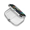 thumbnail image 2 of Floral Sugar Skull Flowers Square Pill Box 2 Compartment Pill Case Medicine Organizer Decorative Gift for Purse Pocket, 2 of 5