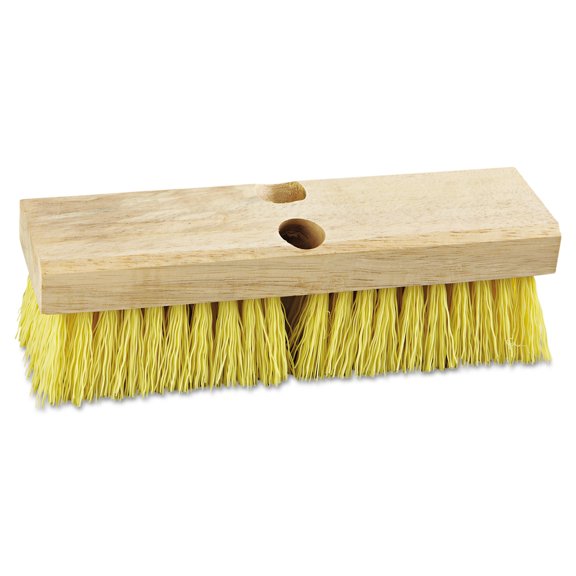 Deck Brush Head, 2" Cream Polypropylene Bristles, 10" Brush | Bundle of 5 Each