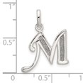 thumbnail image 2 of 925 Sterling Silver Dainty Letter M Initial Name Monogram Necklace Charm Pendant, 2 of 6