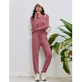 thumbnail image 3 of Ekouaer Womens Pajamas Set Long Sleeve Loungewear Soft Lounge Set Joggers with Pockets, 3 of 3