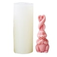 thumbnail image 3 of Molde de vela de silicona, fabricación de velas perfumadas, molde de cera artesanal, forma de conejo de oreja larga C03-1 de gran tamaño, 3 of 5