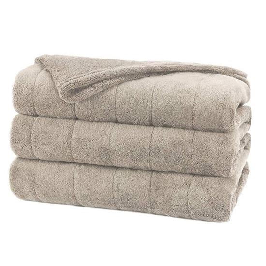 Sunbeam Microplush Heated Blanket, Twin, Oatmeal Walmart.ca