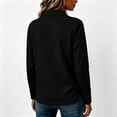 thumbnail image 5 of Womens Long Sleeve Polo Shirts V Neck Collared Button Down Shirt | Polo Shirts,V Neck, Collared, Button Down Black XL, 5 of 6