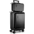 thumbnail image 1 of StorageBud 22" Lightweight Luggage Suitcase, Hard Shell Carry On Luggage Set Spinner Wheels (checked), Black, 1 of 7
