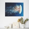 thumbnail image 6 of Naloa White Jellyfish Dansing in the Ocean Print Canvas Picture,Wall Pictures, Modern Decorative Poster,Art Prints for Bedroom, Toilet, 40 x 30 cm, Built-in Wooden Frame, 6 of 6