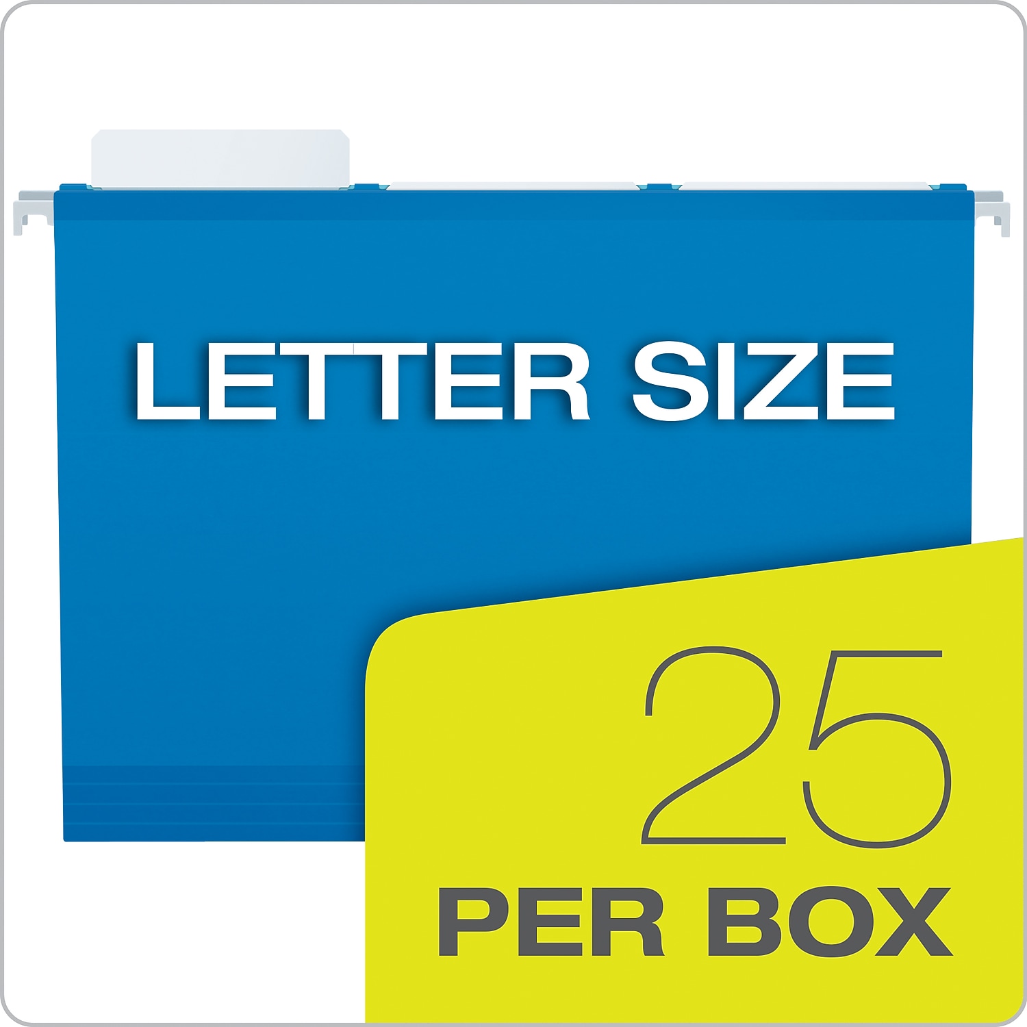 Pendaflex 42621 Colored Reinforced Hanging Folders, 1/3 Tab, Letter, Asst (25/Box)