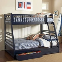 Coaster Cooper Bunk bed Twin Over Full in Navy Finish