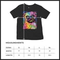 thumbnail image 5 of Tee Hunt Cute Pug Puppy Youth T-Shirt Dean Russo Colorful Neon Mosaic Dog Kids, 5 of 5