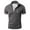 Dark Gray, variant on Mens Polo Shirts Regular Golf Deer Printed Loose Business Tops Short Sleeved Button Up Collared Casual Shirts for Men Black XXXL