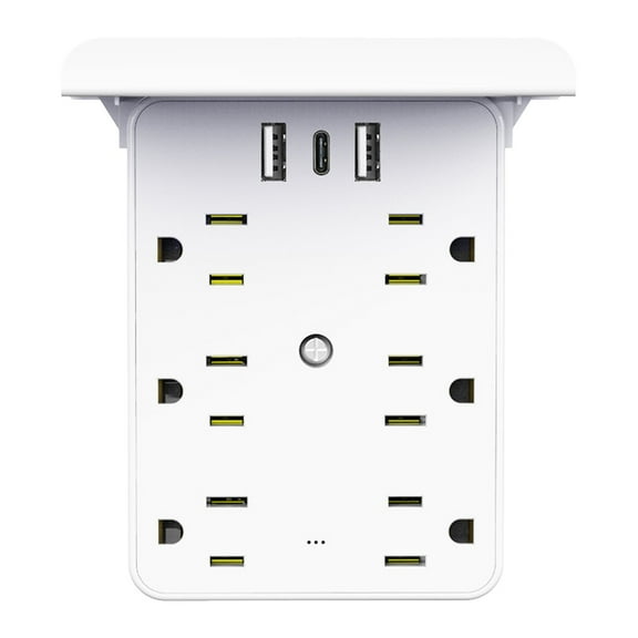 Xwjun Outlet Shelf Charging Shelf Wall Socket Extender With USB Port Multi Plug Wall Socket For Home And Travel Outlet Extender Wall Outlet Extender With Shelf Outlet Shelf With Cord Storage