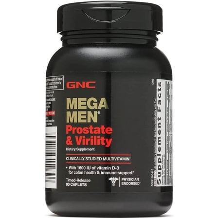 GNC Mega Men Prostate and Virility | Supports Optimal Sexual Health and Prostate Health | 90 Caplets