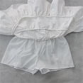 thumbnail image 5 of XXWXYD Girls Double Layer Peplum Skirt, Elastic Waist Anti-Slip Playtime Bottom, Tiered Cake Design Solid Color Half Skirt 4-14Y, 5 of 5