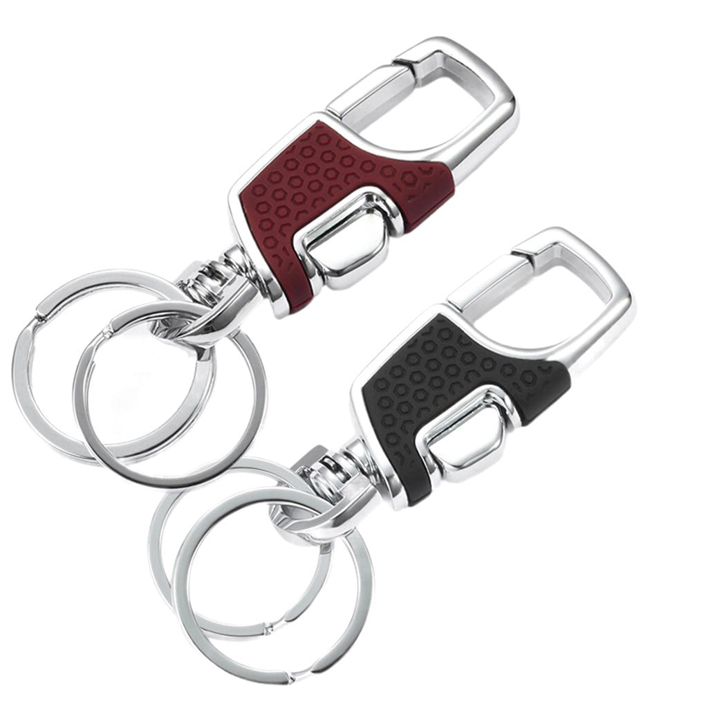 Metal Leather Waist Hanging Keychain Keyring Key Ring Chain Men Key Fob 
