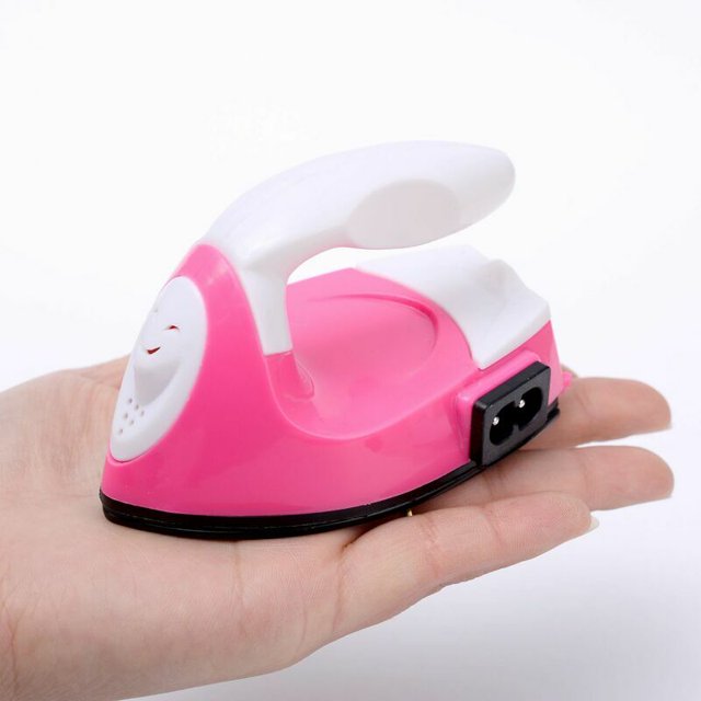 Mini plancha caliente, 3.9" x 2.4" x 2.4" Mini plancha eléctrica portátil, plancha caliente, mini plancha para ropa, zapatos, bolsos, sombreros, plancha