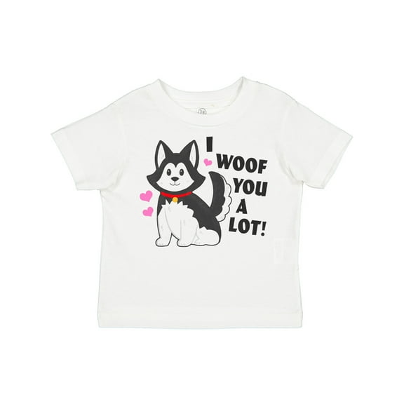 Inktastic I Woof You a Lot with Husky Dog Illustration Boys or Girls Toddler T-Shirt