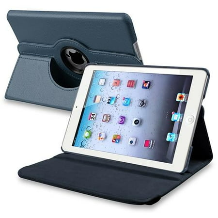 iPad Mini 3 / 2 / 1 Case, by Insten Navy Blue Flip Leather Multi Angle View Stand Case for Apple iPad Mini 3rd 2nd 1st