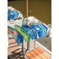 thumbnail image 2 of Outdoor Tablecloth with Umbrella Hole for Patio/Picnic/Party/Camping, Beach Surfboard Waterproof Table Cloth Square Cover Washable, Summer Sea Surfing Tropical Botanical Tree (60"x 60"), 2 of 8