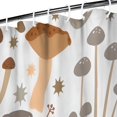 thumbnail image 3 of Brown Mushroom Leaf Light Pattern Shower Curtain 36"x72" ,Bathroom Decorative Shower Curtains Set with 12 Hooks,Modern Waterproof Washable Shower Curtain, 3 of 6