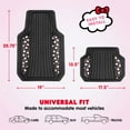 thumbnail image 3 of Hello Kitty Cute Rubber Car Floor Mats, Heavy Duty Non-Slip 4-Piece Set, Cute Universal Auto Accessory, for Car Truck SUV Van, Black, 3 of 10