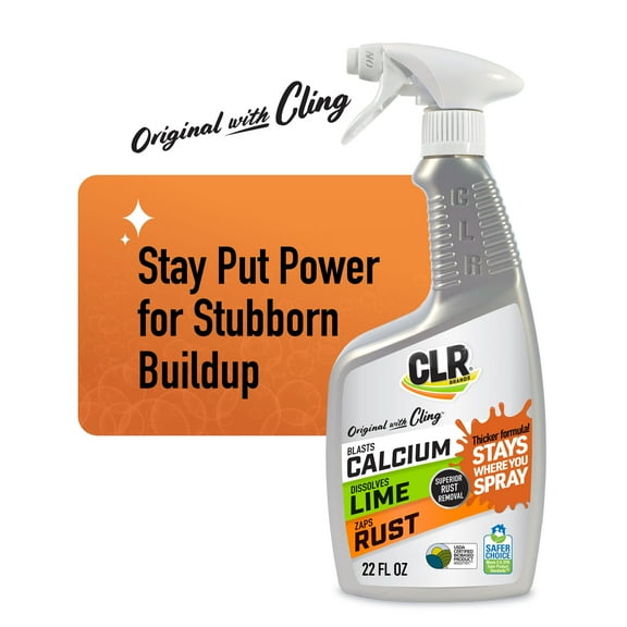 CLR Brands Calcium, Lime & Rust Remover with Cling, 22 oz. Spray Bottle