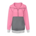 thumbnail image 5 of Mujeres Otoño Invierno Patchwork Cuello en V Cremallera Manga larga Tops Jersey Blusa Sudaderas Pompotops  gfhjh20651, 5 of 5