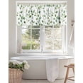 thumbnail image 4 of Eucalyptus Leaves Valances for Windows Watercolor Leaf Summer Green Plant Valance Rod Pocket Light Filtering Short Window Treatments Curtains for Kitchen Bathroom Living Room Bedroom, 42 x 12 Inch, 4 of 7