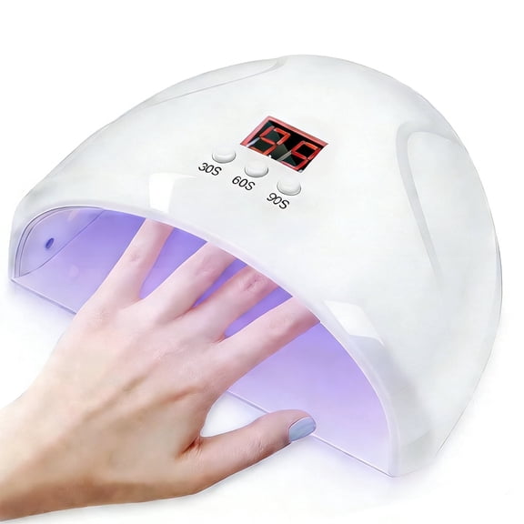 FORICOM UV LED Nail Lamp Light Dryer for Nails Gel Polish with 12 Beads 3 Timer Setting & Convenient Button, Auto Sensor,White