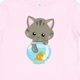 thumbnail image 4 of Inktastic Cute Cat, Little Cat, Kitty, Kitten, Fish Bowl Girls Baby T-Shirt, 4 of 5