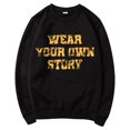 thumbnail image 5 of Trendfront Womens Vintage Graphic Sweatshirts Crewneck Long Sleeve Wear Your Own Story Letter Print Casual Fall Pullover Tops, 5 of 5