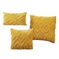 thumbnail image 2 of Decorative Throw Pillow Covers - Soft Plush Geometric Boho Pillow Cases for Sofa, Couch & Bed - & Corduroy Farmhouse Living Room Decor - Neutral Striped Textured Design, 2 of 4
