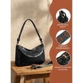 thumbnail image 4 of Gustave PU Leather Tote Bag for Women Trendy Hobo Crossbody Purse Lightweight Knotted Shoulder Bag Handbag for Daily Work Travel with Adjustable Strap - Black, 4 of 8