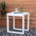 thumbnail image 2 of Linon Table d'Appoint d'Extérieur en Bois d'Acacia avec Dessus à Lattes, Blanc, 2 of 7